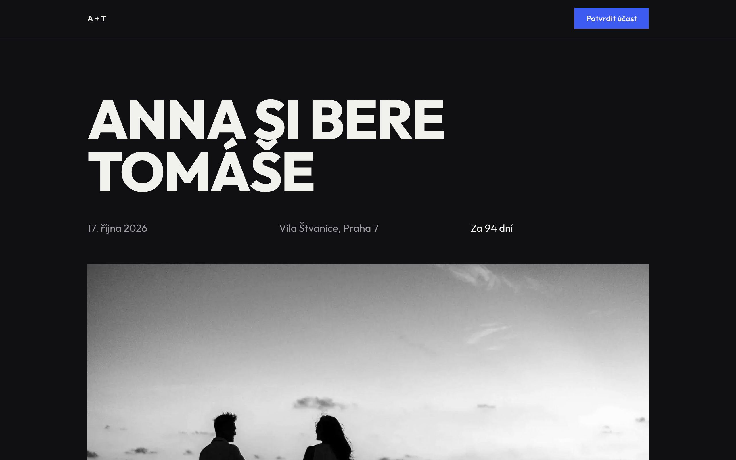 Svatební web Anna & Tomáš